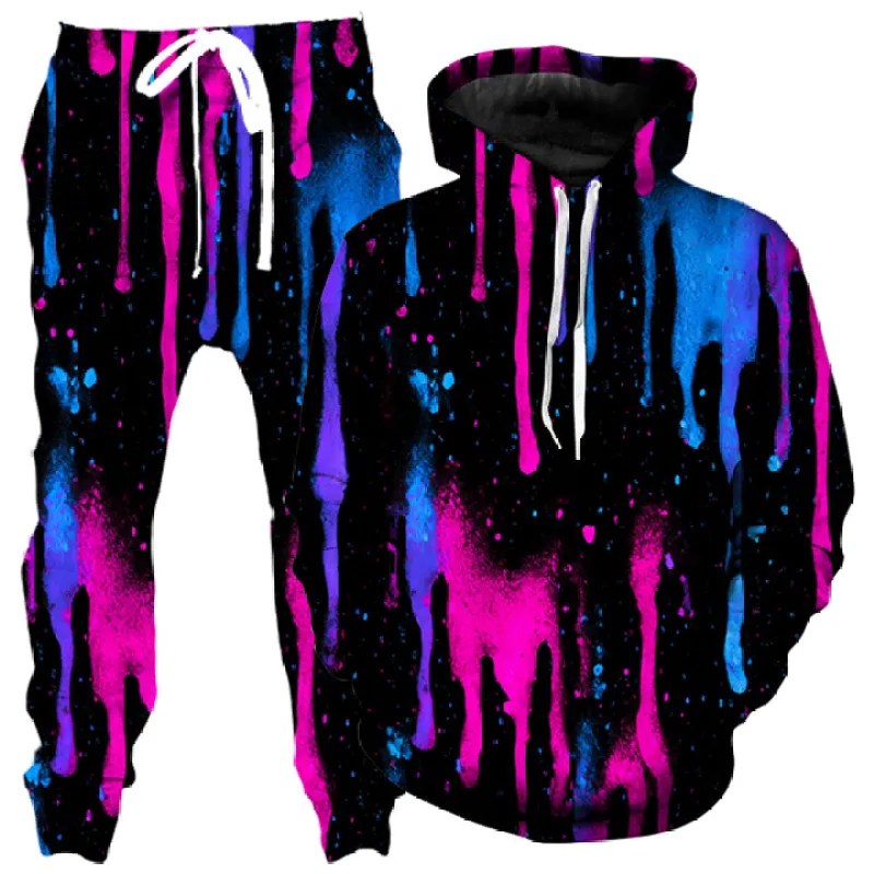 Neon Cascade Hoodie and Joggers Combo sold by iEDM