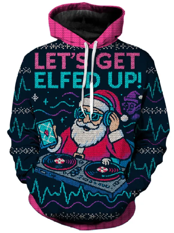 Elfed Up Decks Unisex Hoodie (Pink) sold by iEDM