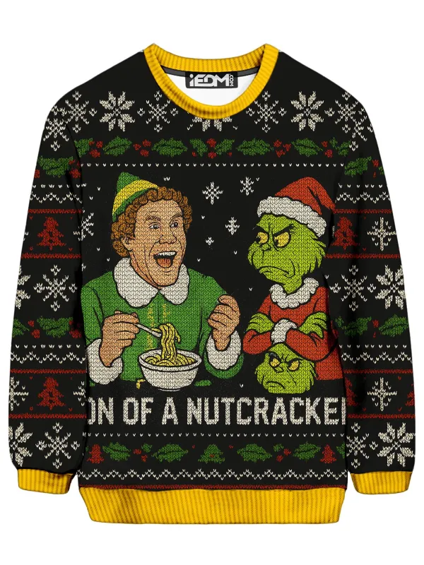 Son Of A Nutcracker Ugly Sweater (Yellow) sold by iEDM