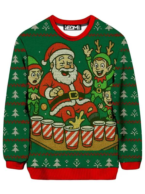 Santa Pong Ugly Sweater sold by iEDM