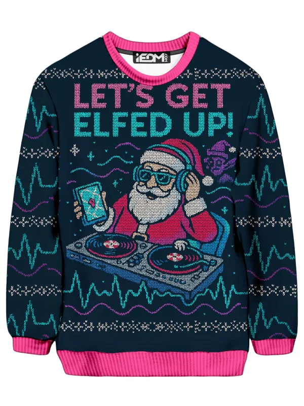 Elfed Up Decks Ugly Sweater (Pink) sold by iEDM
