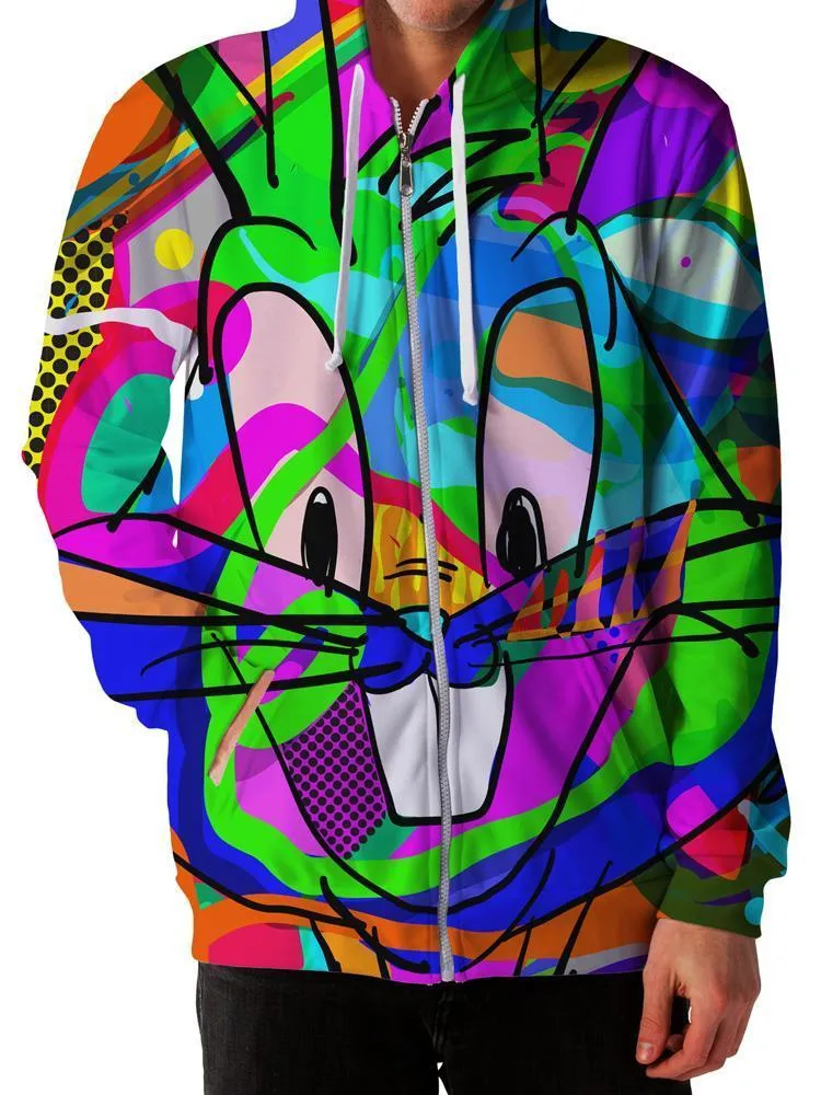 That's All Folks Unisex Zip-Up Hoodie sold by iEDM product image thumbnail 3