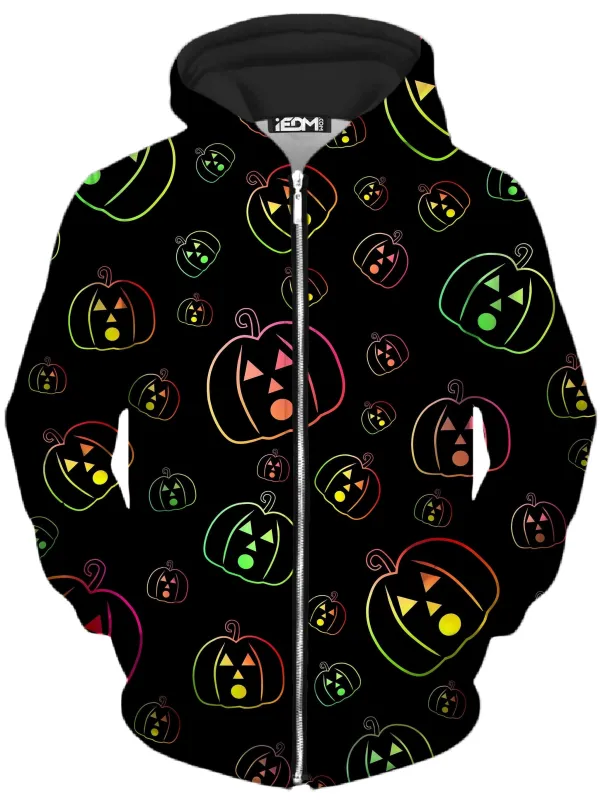 Psychedelic Pumpkins Unisex Zip-Up Hoodie sold by iEDM