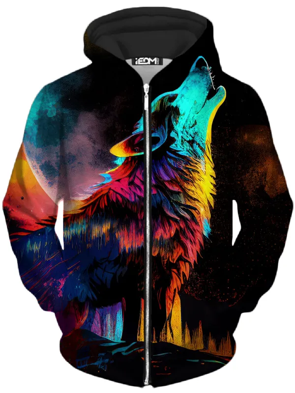 Spirit Wolf Unisex Zip-Up Hoodie sold by iEDM