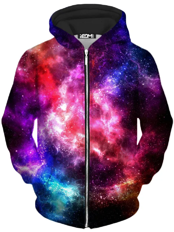Galaxy Vibe Unisex Zip-Up Hoodie made by iEDM