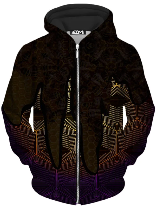 Hallucinations Golden Honey Unisex Zip-Up Hoodie sold by iEDM