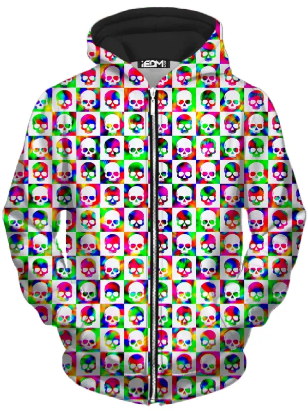 Skull Fam Green Unisex Zip-Up Hoodie sold by iEDM