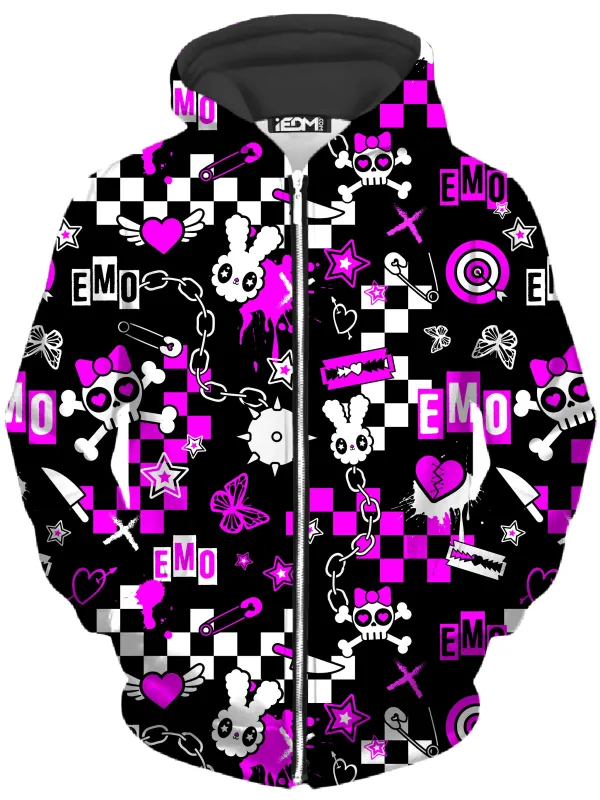 Emo Halloween Unisex Zip-Up Hoodie sold by iEDM