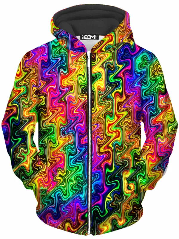 Neon Ziggy Unisex Zip-Up Hoodie sold by iEDM