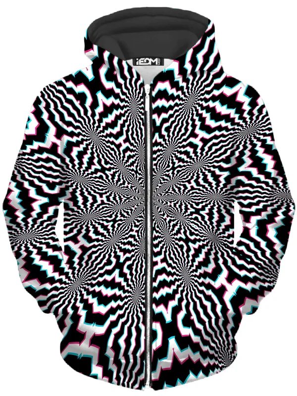 Fractal Ripples Unisex Zip-Up Hoodie sold by iEDM