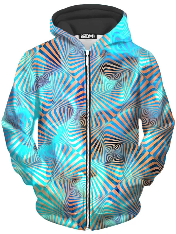 Aqua Plasma Unisex Zip-Up Hoodie sold by iEDM