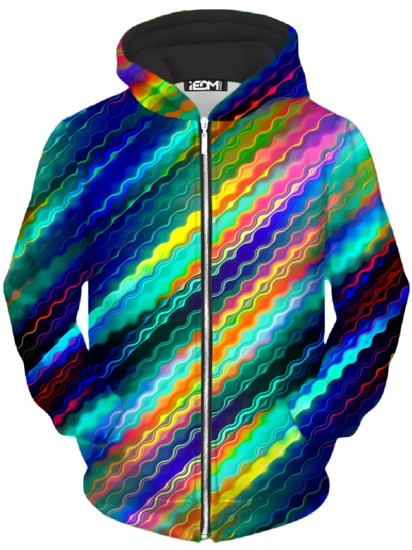 Cosmic Waves Unisex Zip-Up Hoodie sold by iEDM