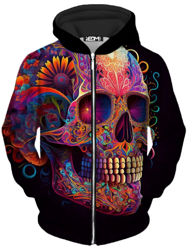 DOTD Skull Unisex Zip-Up Hoodie sold by iEDM
