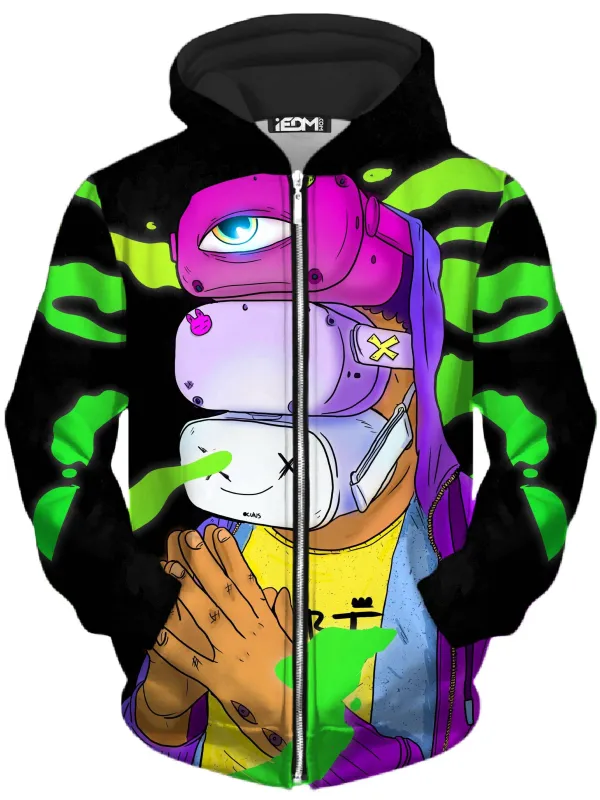 Virtual Reality Unisex Zip-Up Hoodie sold by iEDM