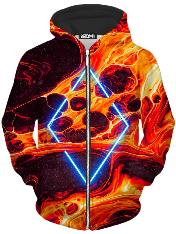 Portal Home Orange Unisex Zip-Up Hoodie sold by iEDM