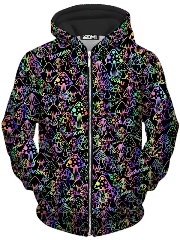 Psychedelic Shrooms Unisex Zip-Up Hoodie sold by iEDM