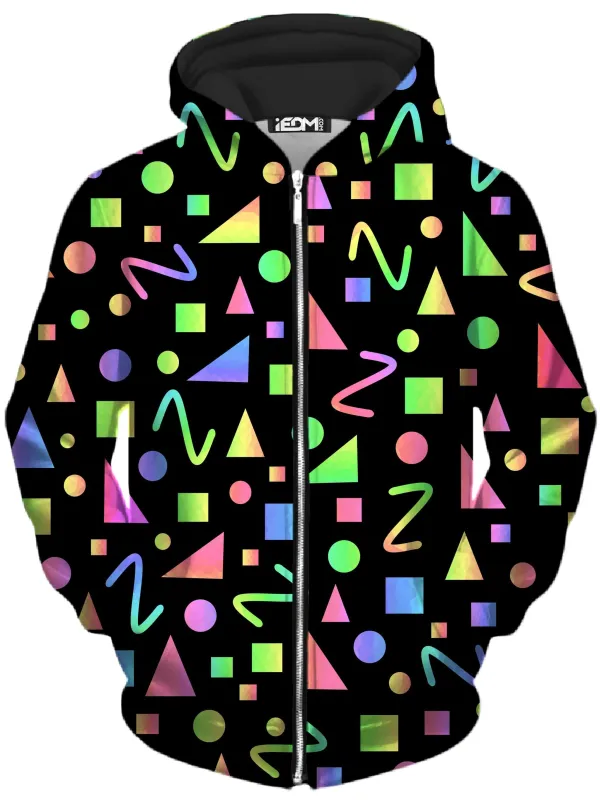 Party Geometric Unisex Zip-Up Hoodie sold by iEDM