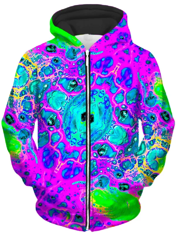 Neon Drip Unisex Zip-Up Hoodie sold by iEDM