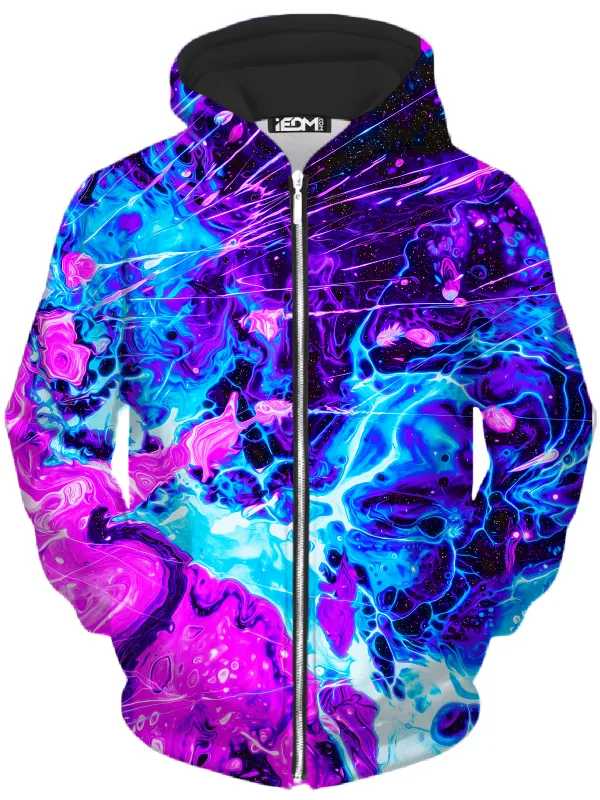 Cosmic Burst Unisex Zip-Up Hoodie sold by iEDM