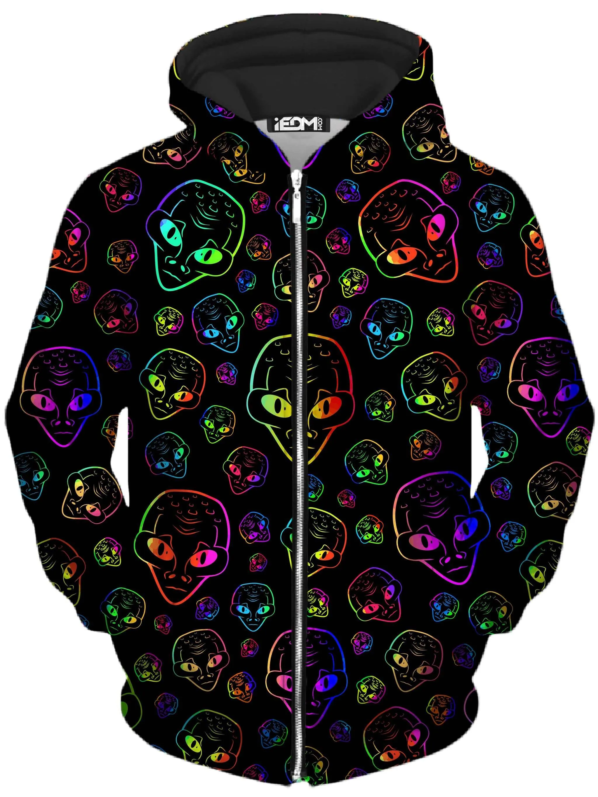 Alien Invasion Unisex Zip-Up Hoodie sold by iEDM