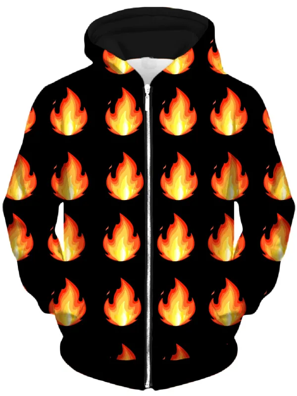 Burn Unisex Zip-Up Hoodie sold by iEDM