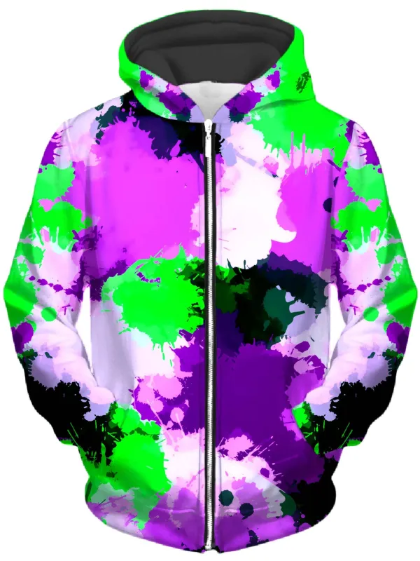 Acid Melt Unisex Zip-Up Hoodie sold by iEDM