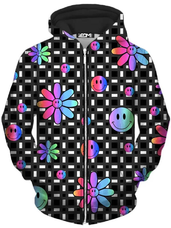 Smiles All Around Unisex Zip-Up Hoodie sold by iEDM