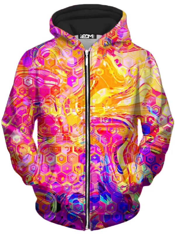 Ornate Drip Unisex Zip-Up Hoodie sold by iEDM