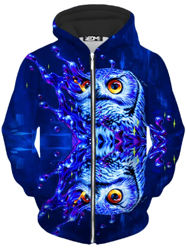 Lucid Owl Unisex Zip-Up Hoodie sold by iEDM