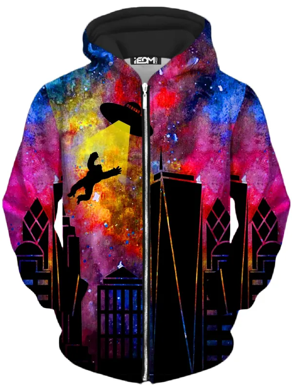 King Kong Abduction Unisex Zip-Up Hoodie sold by iEDM