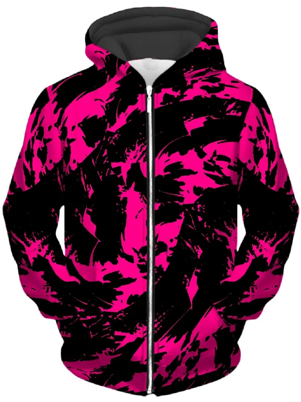Pink Swirl Unisex Zip-Up Hoodie sold by iEDM