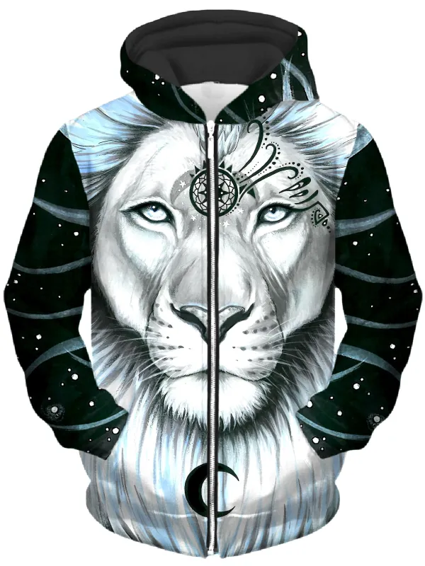Lion Galaxy Unisex Zip-Up Hoodie made by iEDM