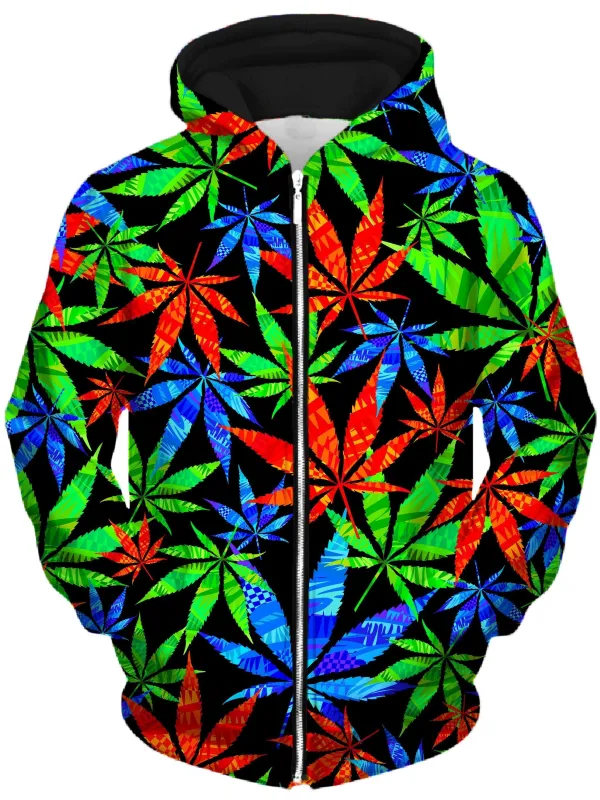 Weed Unisex Zip-Up Hoodie made by iEDM