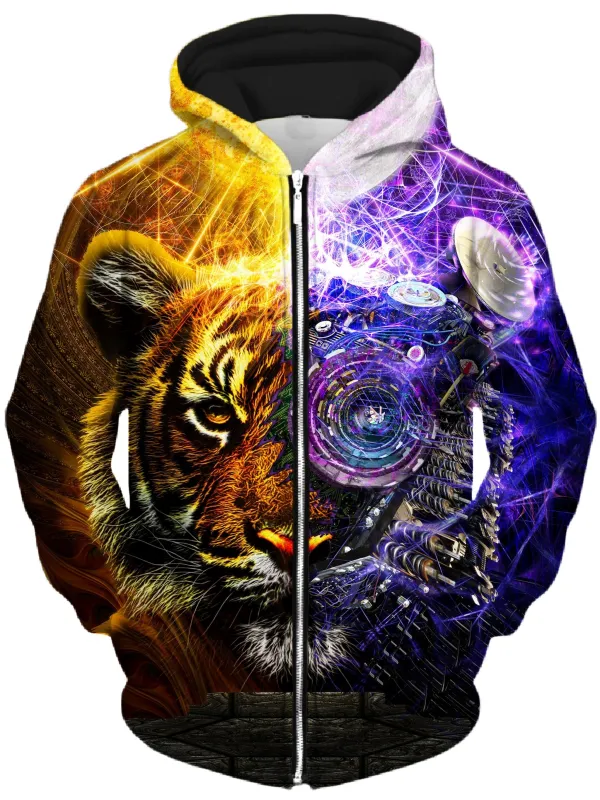 Bionic Tiger Unisex Zip-Up Hoodie sold by iEDM