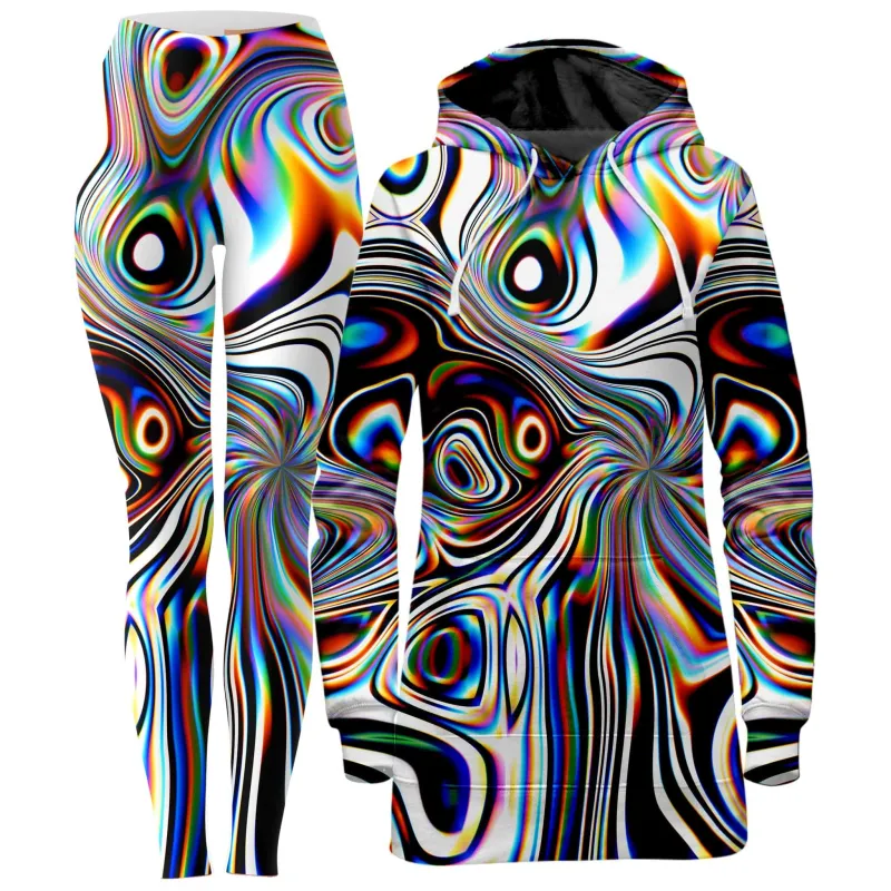 Oil Aura Hoodie Dress and Leggings Combo sold by iEDM