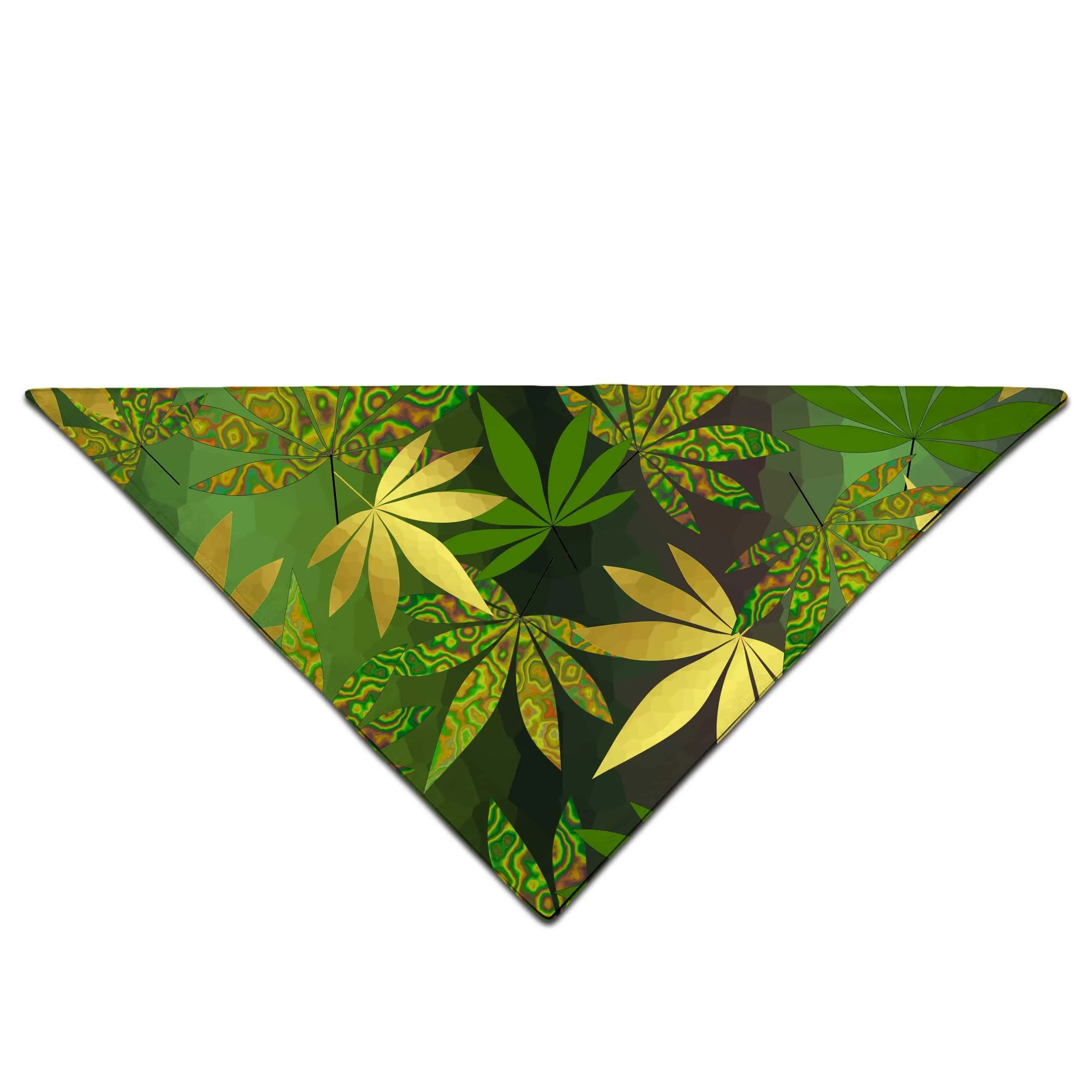 Gold Weed Leaves Bandana sold by iEDM product image thumbnail 2