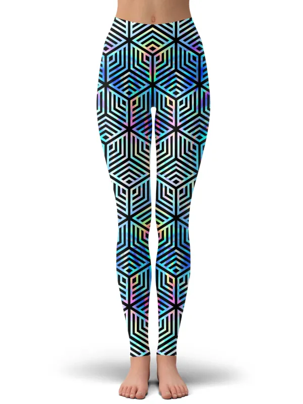 Holographic Hexagon Leggings sold by iEDM