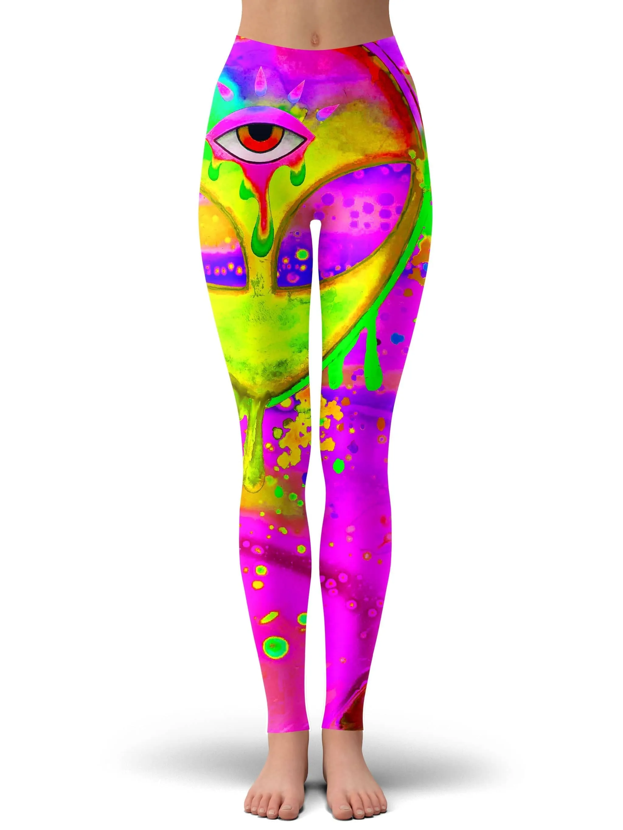 Alien Melt Yellow Leggings sold by iEDM