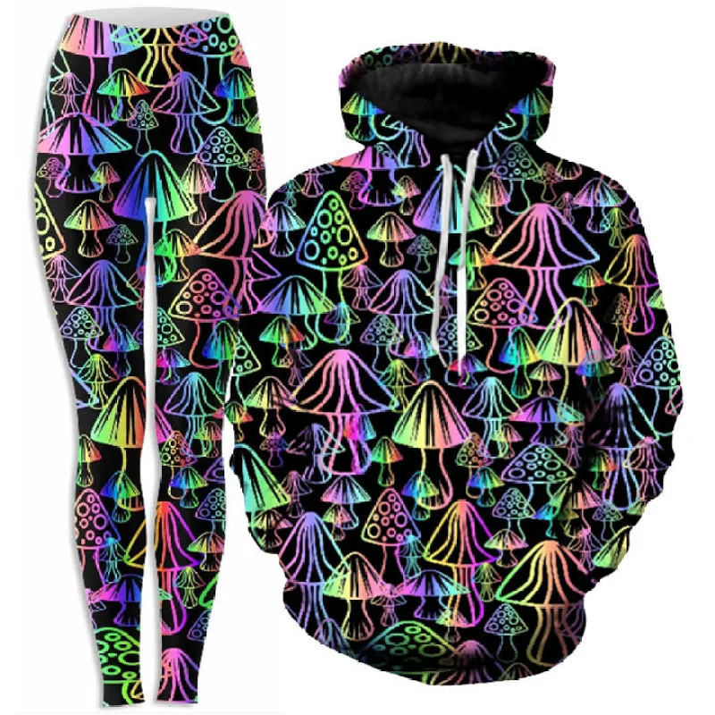 Magic Mushrooms Hoodie and Leggings Combo sold by iEDM