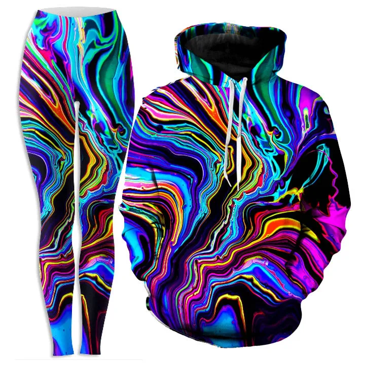 Neon Rift Hoodie and Leggings Combo sold by iEDM