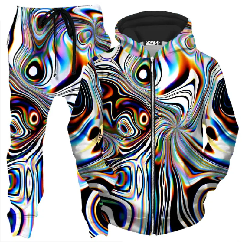 Oil Aura Zip-Up Hoodie and Joggers Combo sold by iEDM