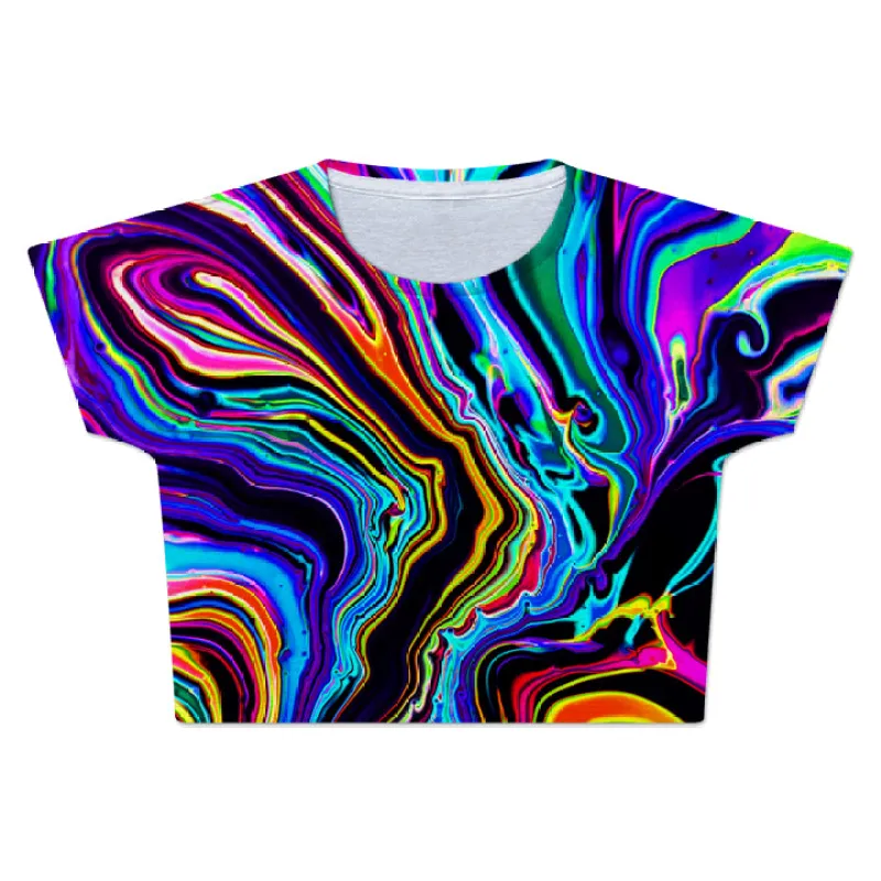 Neon Rift Crop Tee sold by iEDM