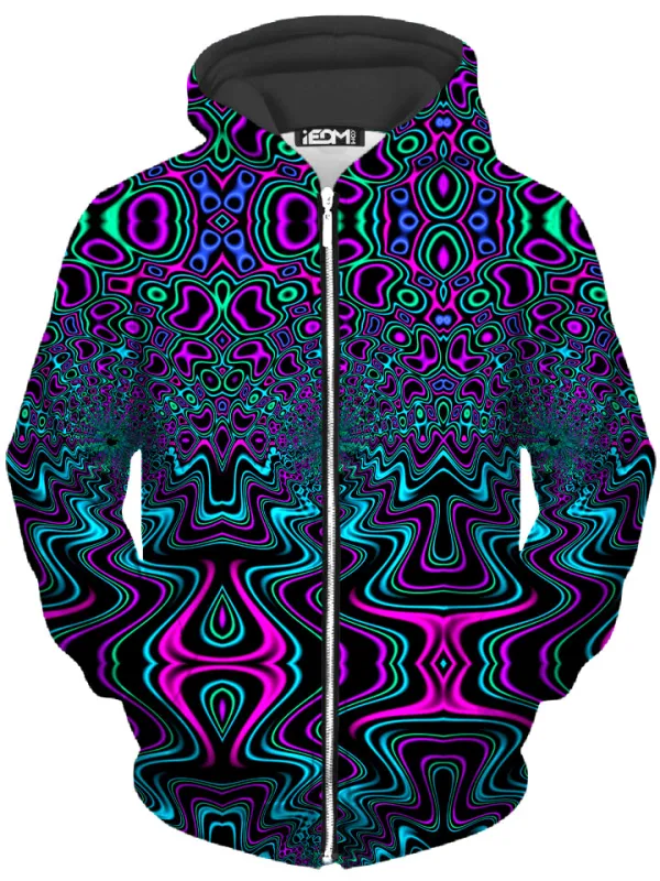 Fractal River Unisex Zip-Up Hoodie sold by iEDM