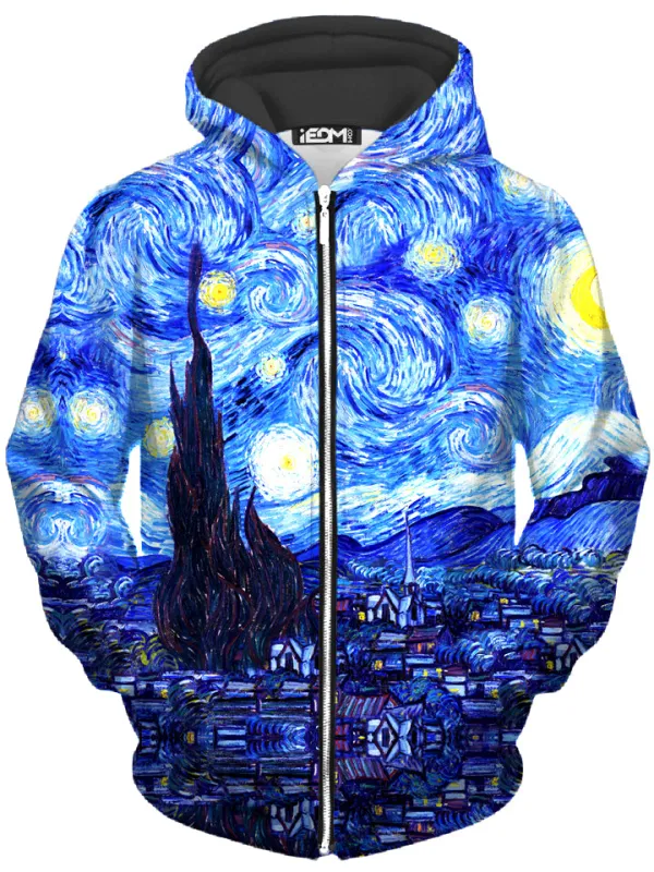 Starry Night Unisex Zip-Up Hoodie sold by iEDM