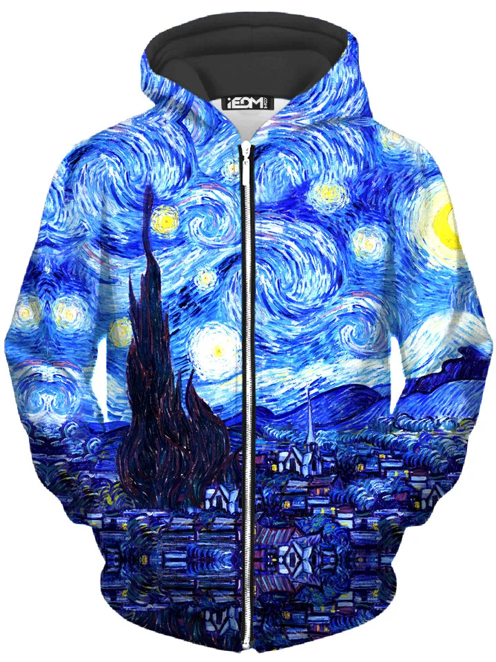 Starry Night Unisex Zip-Up Hoodie sold by iEDM