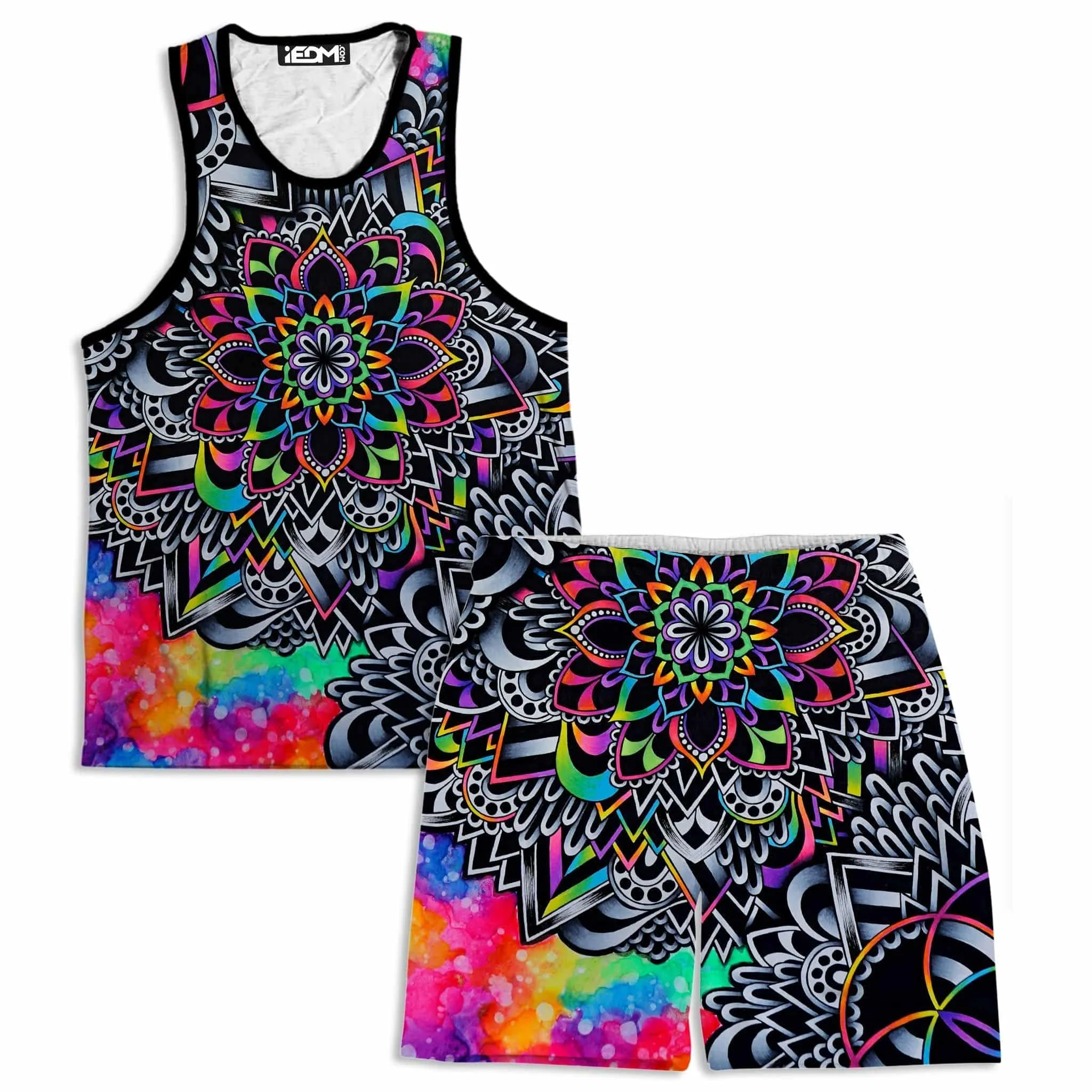 Mandala Vibez Men's Tank and Shorts Combo sold by iEDM
