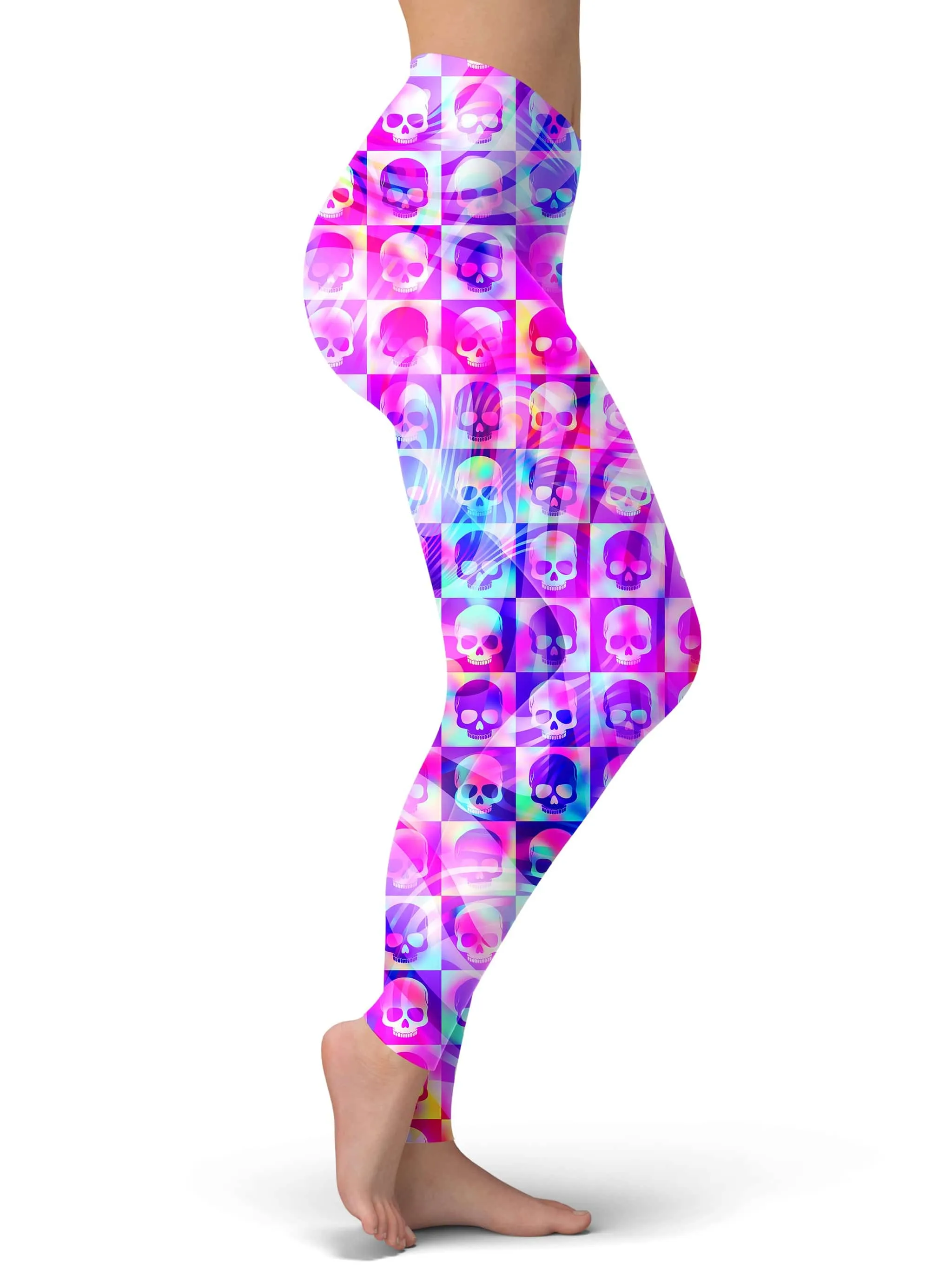 Skull Fam Pink Leggings sold by iEDM product image thumbnail 2