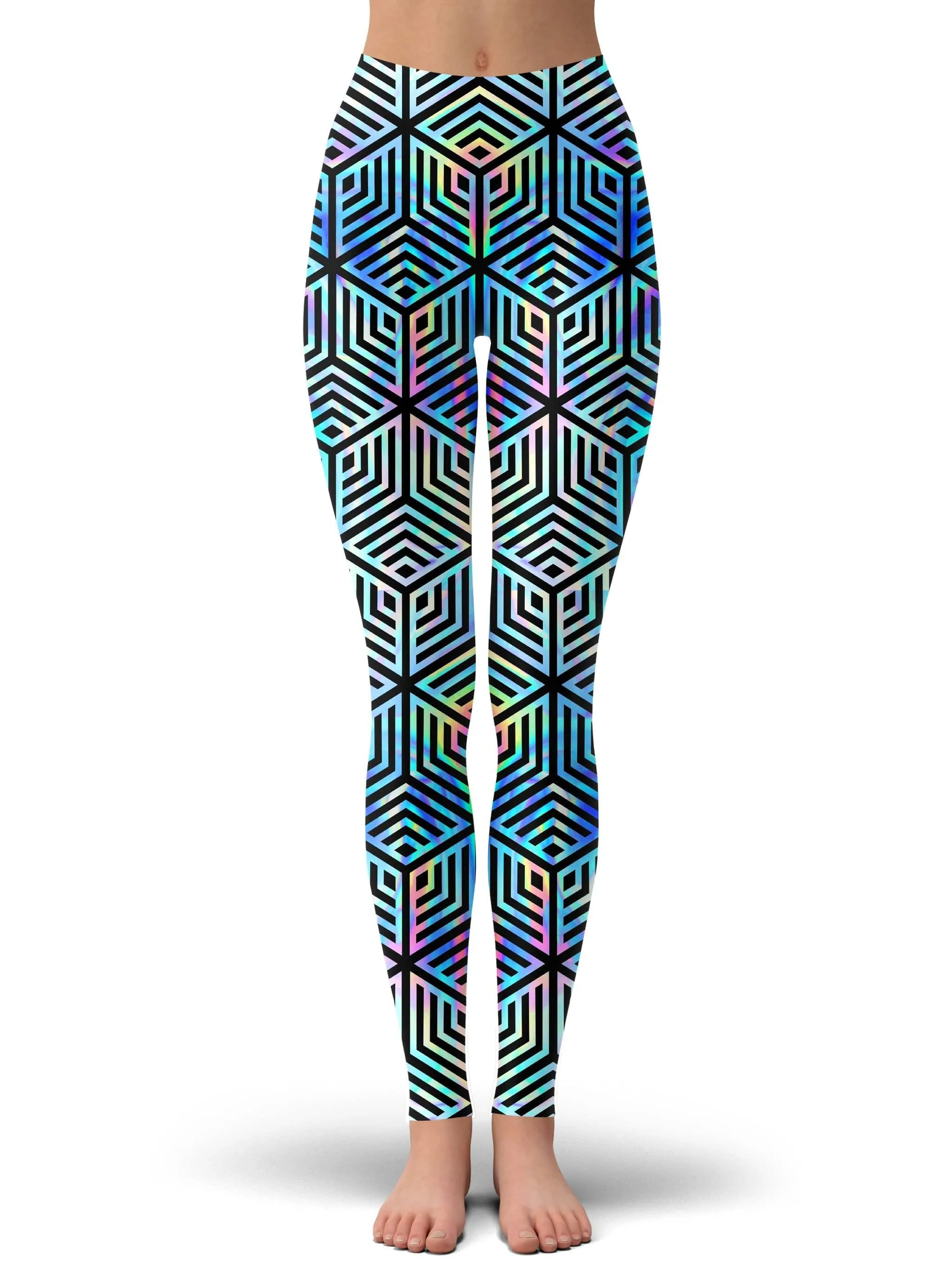 Holographic Hexagon Hoodie Dress and Leggings Combo sold by iEDM product image thumbnail 2