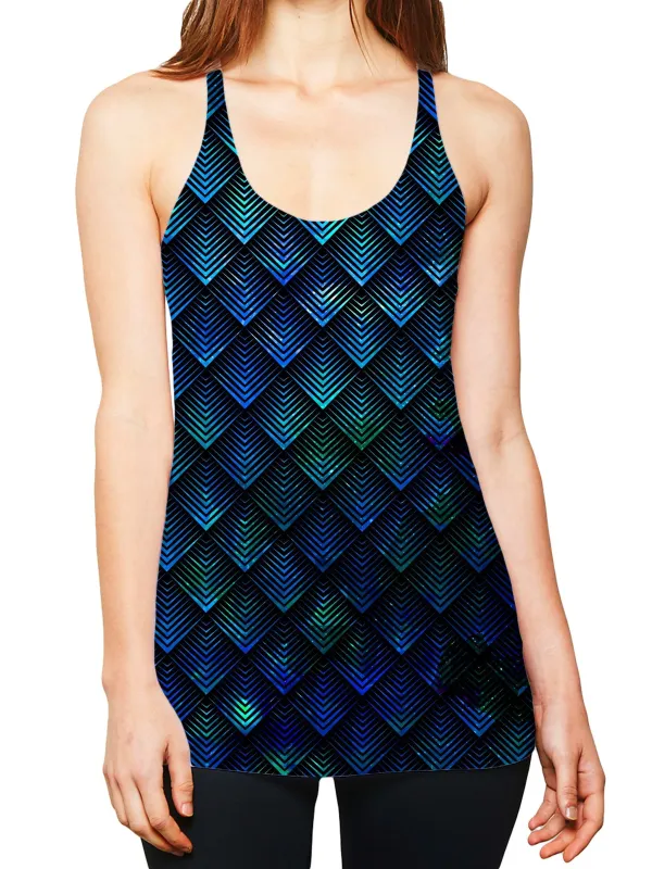 Galactic Dragon Scale Teal Women's Tank made by iEDM