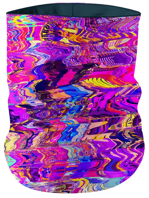 Purple Acid Glitch Waves Bandana Mask sold by iEDM